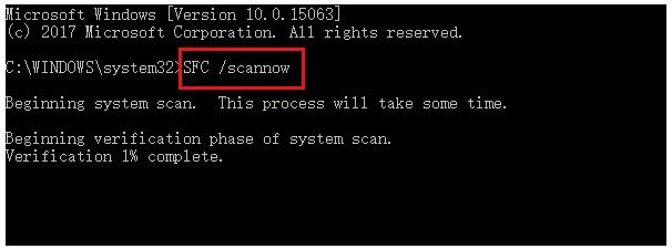 输入SFC /scannow