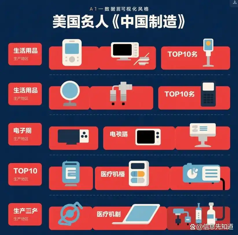 中国制造 美国依赖 榜单TOP10_中国制造的东西有哪些大全