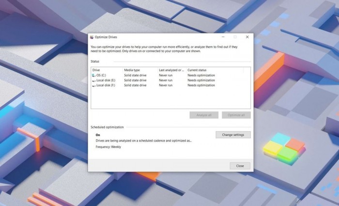 优化磁盘碎片有什么用_Windows 10 磁盘碎片整理工具修复_Windows 10 Build 19042.487 更新