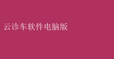 汽车诊断软件电脑版_汽车故障检测软件电脑版_云诊车软件电脑版