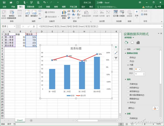 混合图表设计技巧_Excel组合图表制作_电脑怎么做统计图