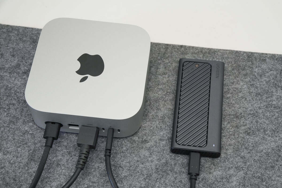 Mac mini外置硬盘系统盘安装教程_将系统变为到固态硬盘_外置硬盘盒固态硬盘Mac mini双系统