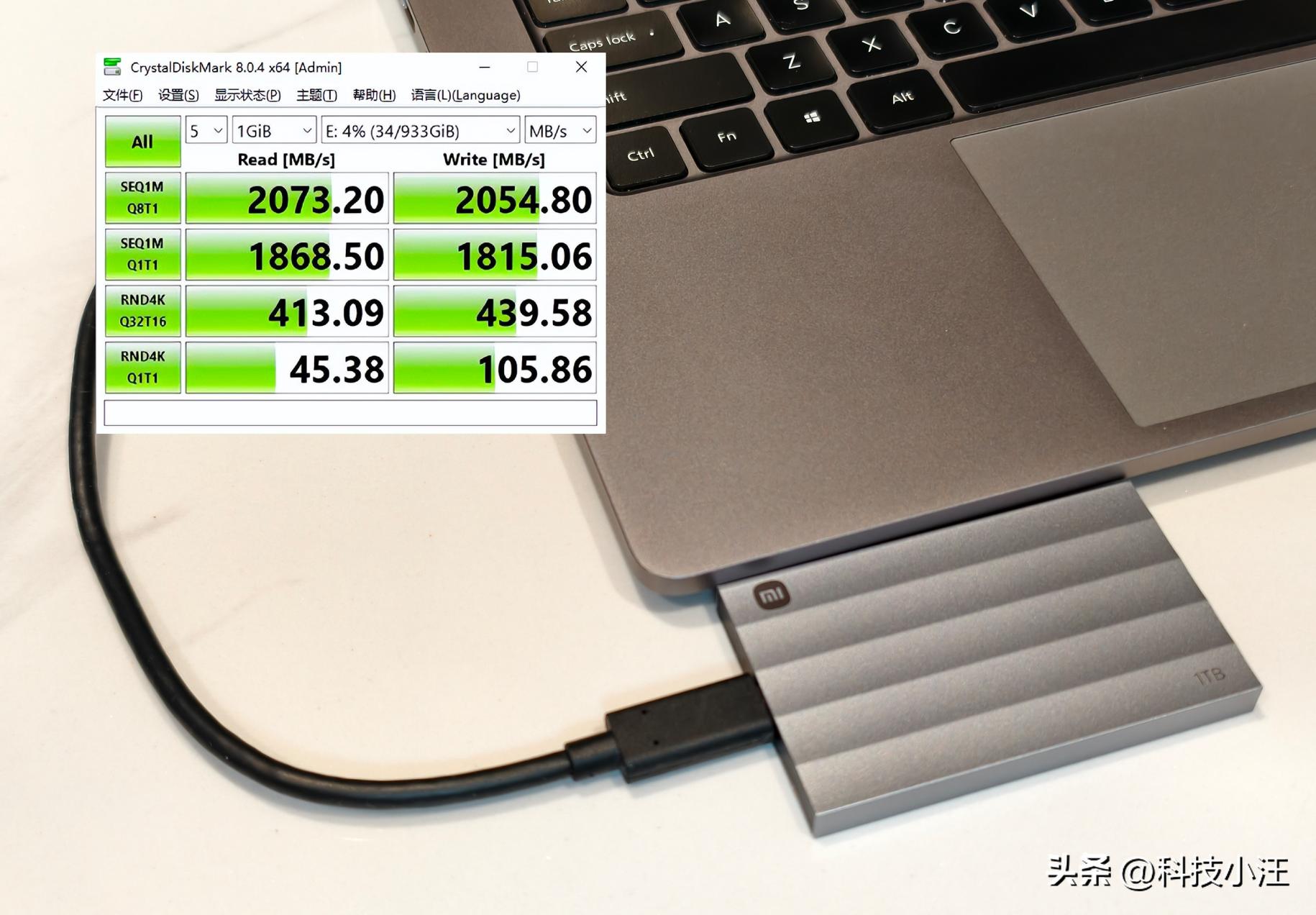 小米腾隐三星西数闪迪对比_移动固态硬盘评测_移动硬盘速度对比