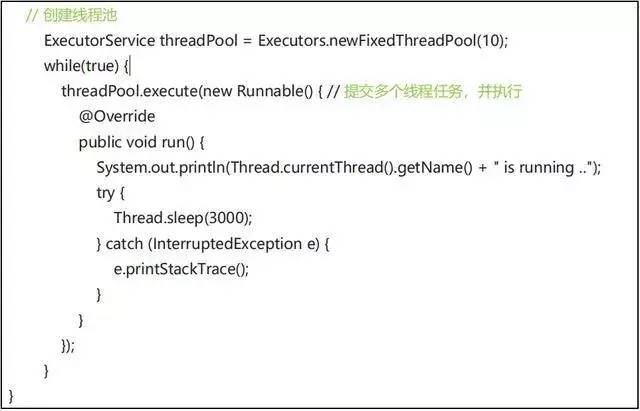 JAVA线程池使用_能让线程停止执行的有_JAVA线程创建方式