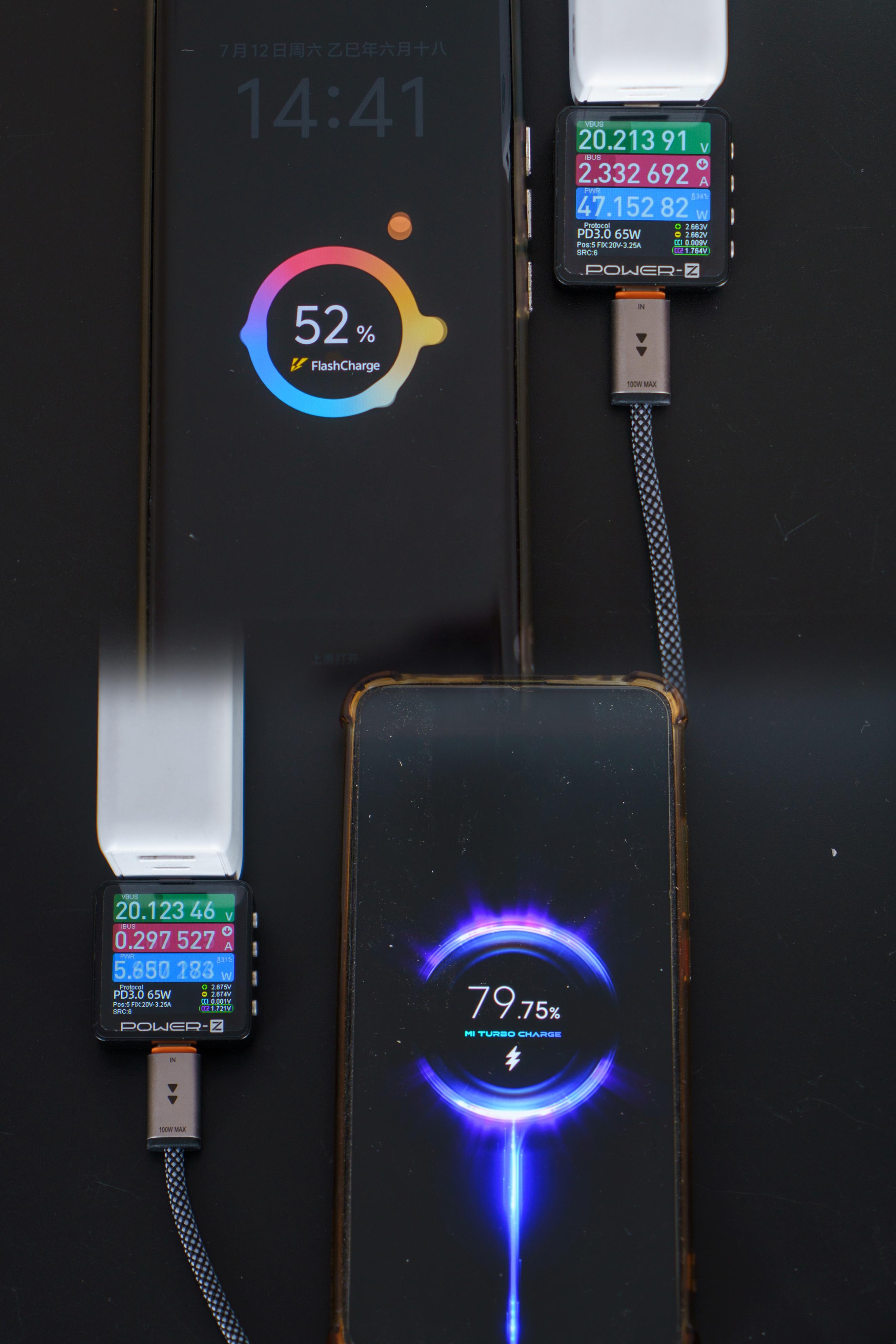 米物超级充电线CB510Pro_小米6数据线接口类型_协议转换充电线VIVO