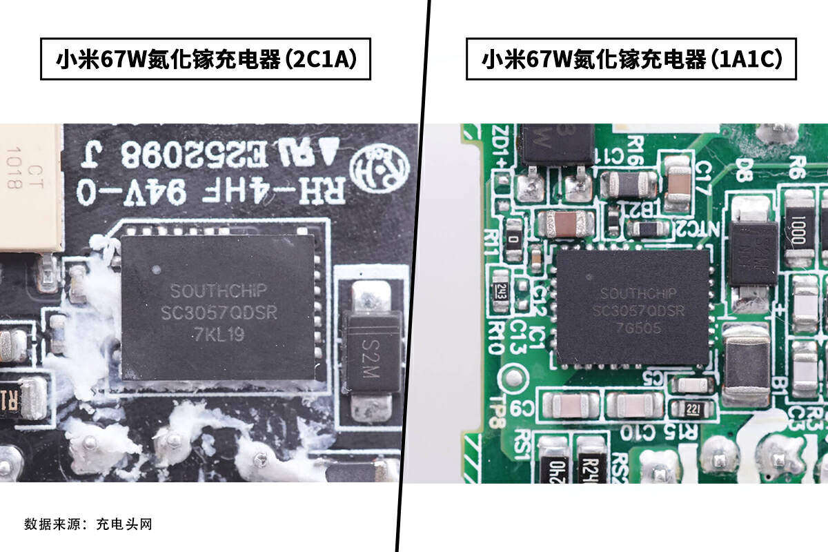 小米67W三口氮化镓充电器评测_小米6数据线接口类型_小米67W氮化镓充电器拆解对比