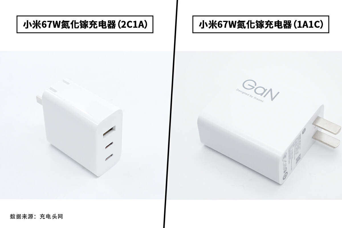 小米67W氮化镓充电器拆解对比_小米67W三口氮化镓充电器评测_小米6数据线接口类型
